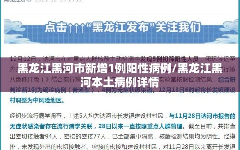 黑龙江黑河市新增1例阳性病例/黑龙江黑河本土病例详情