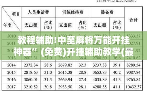 教程辅助!中至麻将万能开挂神器”(免费)开挂辅助教学(最新辅助开挂教程)