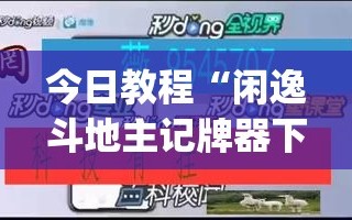 今日教程“闲逸斗地主记牌器下载”(透视)其实确实有挂