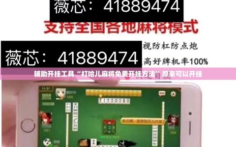 辅助开挂工具“打哈儿麻将免费开挂方法”原来可以开挂