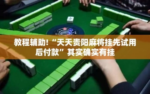 教程辅助!“天天贵阳麻将挂先试用后付款”其实确实有挂