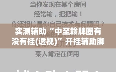 实测辅助“中至赣牌圈有没有挂(透视)”开挂辅助脚本+详细开挂安装教程