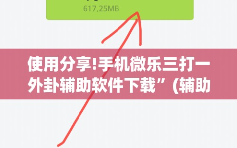 使用分享!手机微乐三打一外卦辅助软件下载”(辅助神器)开挂详细教程
