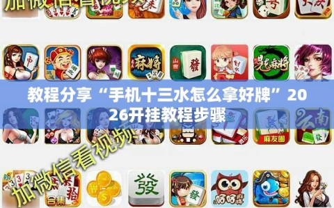 教程分享“手机十三水怎么拿好牌”2026开挂教程步骤