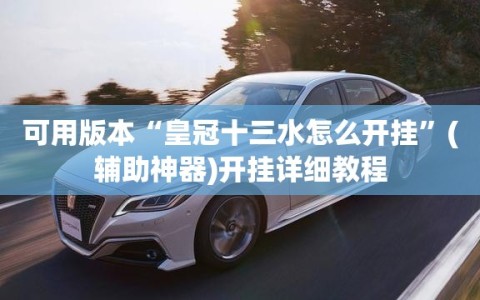 可用版本“皇冠十三水怎么开挂”(辅助神器)开挂详细教程
