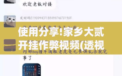 使用分享!家乡大贰开挂作弊视频(透视)”开挂辅助脚本+详细开挂安装教程