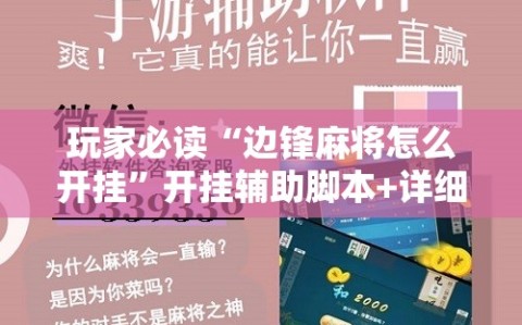 玩家必读“边锋麻将怎么开挂”开挂辅助脚本+详细开挂安装教程