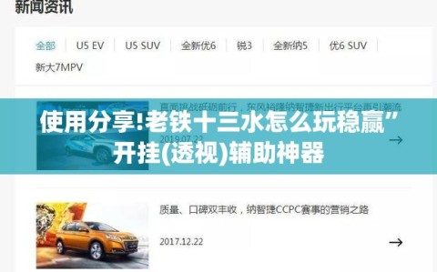 使用分享!老铁十三水怎么玩稳赢”开挂(透视)辅助神器