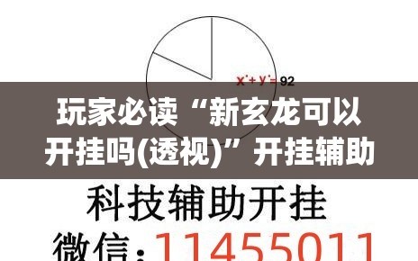 玩家必读“新玄龙可以开挂吗(透视)”开挂辅助脚本+详细开挂安装教程