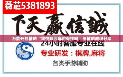 万能开挂辅助“星悦陕西麻将有挂吗”细辅助教程分享