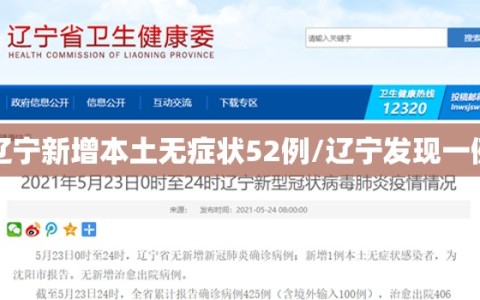 辽宁新增本土无症状52例/辽宁发现一例