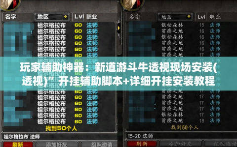 玩家辅助神器：新道游斗牛透视现场安装(透视)”开挂辅助脚本+详细开挂安装教程