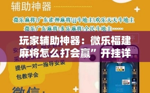 玩家辅助神器：微乐福建麻将怎么打会赢”开挂详细教程