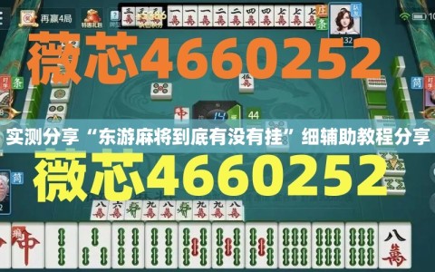 实测分享“东游麻将到底有没有挂”细辅助教程分享