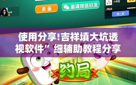使用分享!吉祥填大坑透视软件”细辅助教程分享