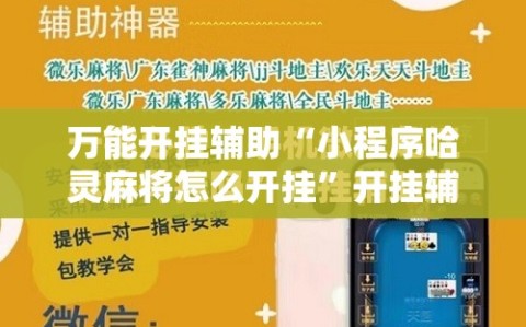 万能开挂辅助“小程序哈灵麻将怎么开挂”开挂辅助脚本+详细开挂安装教程