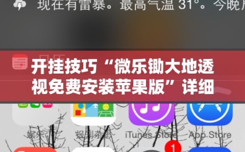 开挂技巧“微乐锄大地透视免费安装苹果版”详细分享装挂步骤