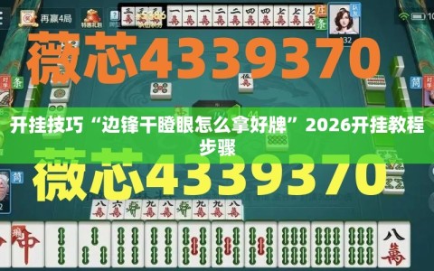 开挂技巧“边锋干瞪眼怎么拿好牌”2026开挂教程步骤