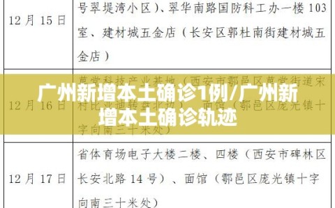 广州新增本土确诊1例/广州新增本土确诊轨迹