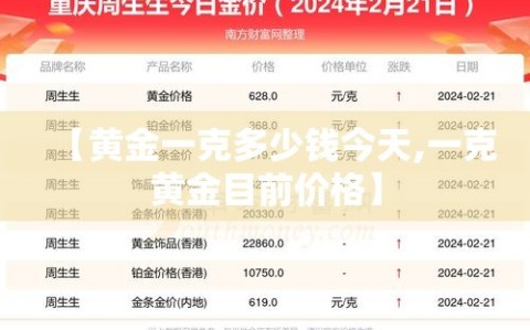 【黄金一克多少钱今天,一克黄金目前价格】