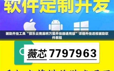 辅助开挂工具“微乐云南麻将万能开挂器通用版”详细外挂透视辅助软件教程