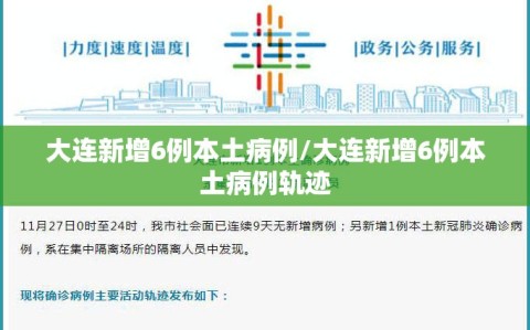 大连新增6例本土病例/大连新增6例本土病例轨迹