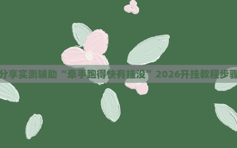 分享实测辅助“牵手跑得快有挂没”2026开挂教程步骤