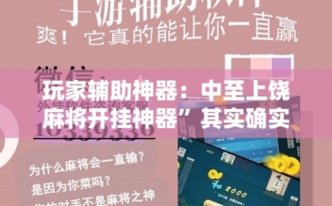 玩家辅助神器：中至上饶麻将开挂神器”其实确实有挂