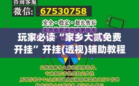 玩家必读“家乡大贰免费开挂”开挂(透视)辅助教程