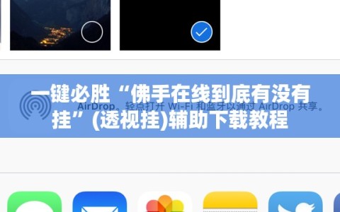 一键必胜“佛手在线到底有没有挂”(透视挂)辅助下载教程