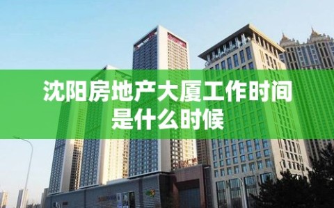 沈阳房地产大厦工作时间是什么时候