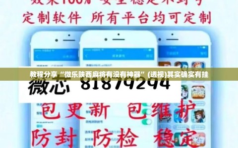 教程分享“微乐陕西麻将有没有神器”(透视)其实确实有挂