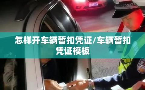 怎样开车辆暂扣凭证/车辆暂扣凭证模板
