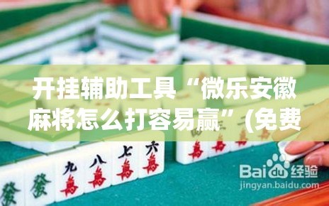 开挂辅助工具“微乐安徽麻将怎么打容易赢”(免费)开挂辅助教学(最新辅助开挂教程)