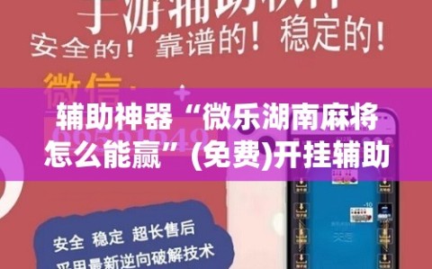 辅助神器“微乐湖南麻将怎么能赢”(免费)开挂辅助教学(最新辅助开挂教程)