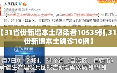 【31省份新增本土感染者10535例,31省份新增本土确诊10例】