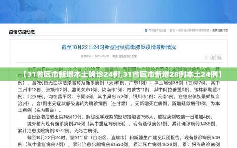 【31省区市新增本土确诊24例,31省区市新增28例本土24例】