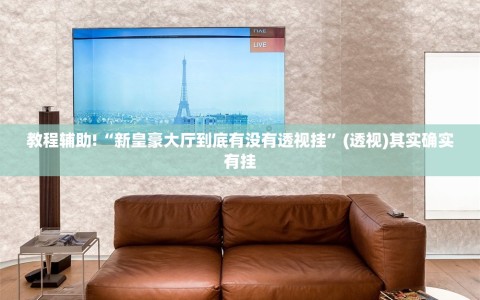 教程辅助!“新皇豪大厅到底有没有透视挂”(透视)其实确实有挂