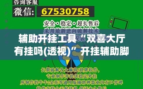 辅助开挂工具“双喜大厅有挂吗(透视)”开挂辅助脚本+详细开挂安装教程
