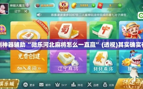 实测神器辅助“微乐河北麻将怎么一直赢”(透视)其实确实有挂
