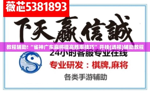 教程辅助!“雀神广东麻将提高胜率技巧”开挂(透视)辅助教程