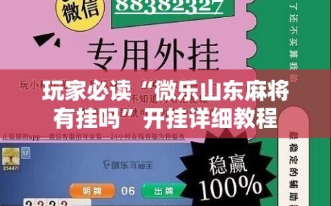 玩家必读“微乐山东麻将有挂吗”开挂详细教程