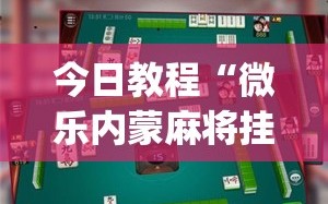 今日教程“微乐内蒙麻将挂免费安装”(透视挂)辅助下载教程