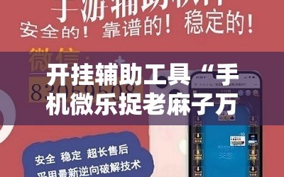开挂辅助工具“手机微乐捉老麻子万能开挂神器”详细分享装挂步骤