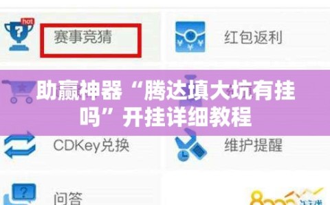 助赢神器“腾达填大坑有挂吗”开挂详细教程