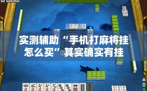 实测辅助“手机打麻将挂怎么买”其实确实有挂