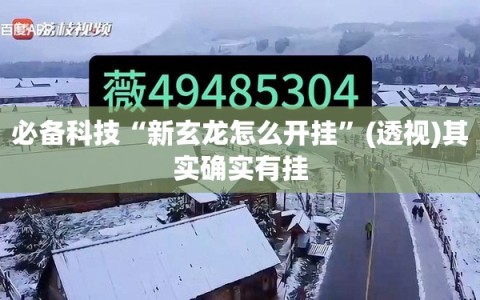 必备科技“新玄龙怎么开挂”(透视)其实确实有挂