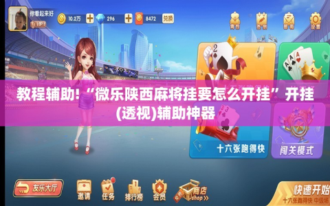 教程辅助!“微乐陕西麻将挂要怎么开挂”开挂(透视)辅助神器