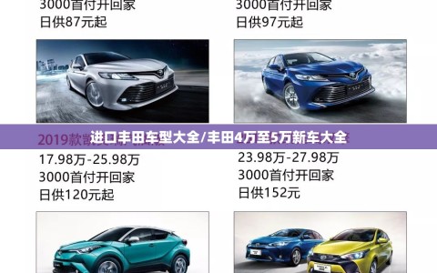 进口丰田车型大全/丰田4万至5万新车大全