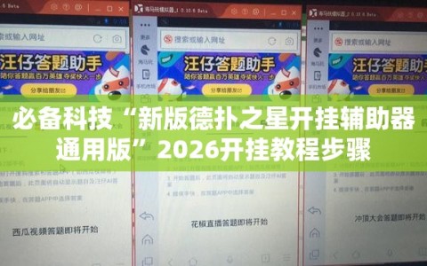 必备科技“新版德扑之星开挂辅助器通用版”2026开挂教程步骤